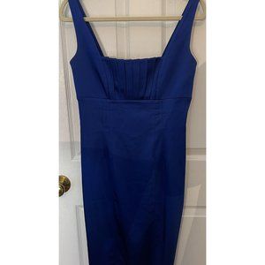 Calvin Klein Womens Size 6 Empire Waist Square Neck Cocktail Dress Royal Blue